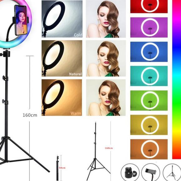 MIXIO Ring Light RGB Rainbow MIXIO 26CM + TRIPOD MINI BESI TRIPOD STAND 1.1M 1.6M 2.M