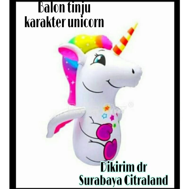 Balon tinju anak karakter unicorn