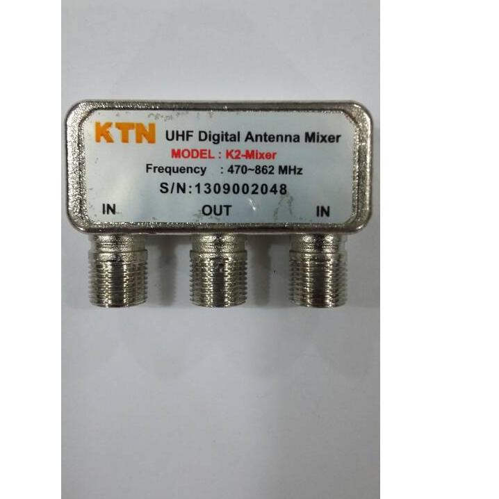 ♥ KTN K2-Mixer UHF Digital Antenna Mixer - Alat Penggabung 2 Antena TV - 2 Input Antena ke 1 Output