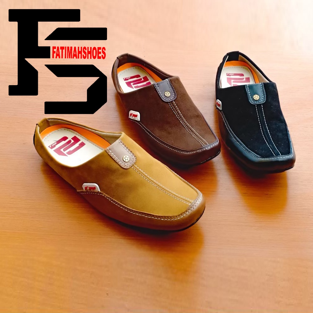 Sepatu Sandal Bustong Sepatu Slop Pria Sepatu Jalan Pria Sandal Slide Cowok Sepatu Kulit Pria