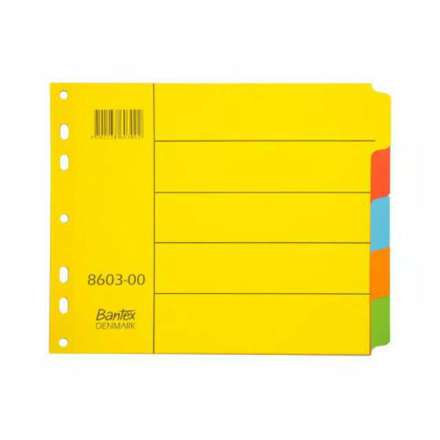 

Bantex Pembatas Binder Divider 5 Lembar Index Warna
