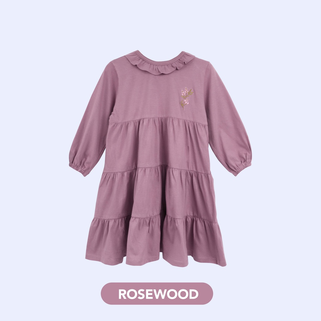 Mooi Dress Anak Perempuan Kirana Dress Kids-ROSEWOOD