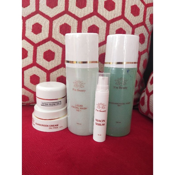 Paket NS1 SKIN EXTRA GLOW GEL ISI 5 PEMUTIH FLEK BERAT I'M BEAUTY BY IMMORTAL
