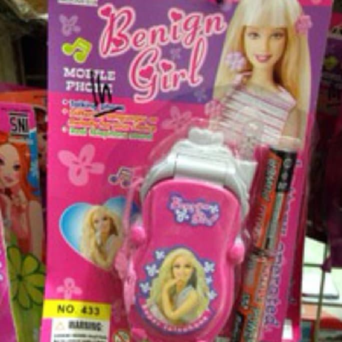 Barang Berkualitas Mainan HP Handphone Telpon Telfonan Barbie Pink Anak Cewek BARANG BAGUS
