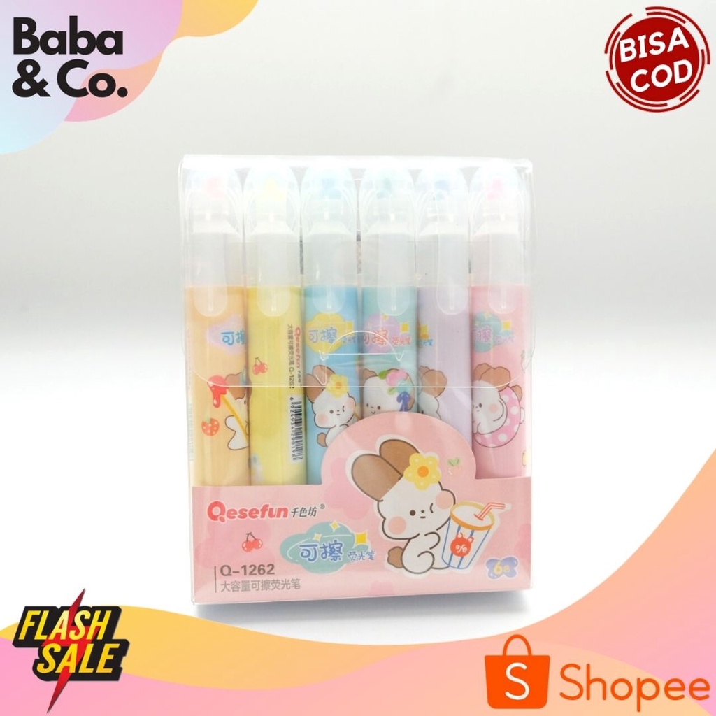 

STABILO QESEFUN 1 SET ISI 6 PCS BISA DI HAPUS HIGHLIGHTER UNIK LUCU MURAH STABILO MEWAH SPIDOL BISA DI HAPUS ALAT TULIS SEKOLAH ALAT TULIS KANTOR ATK MURAH BISA COD