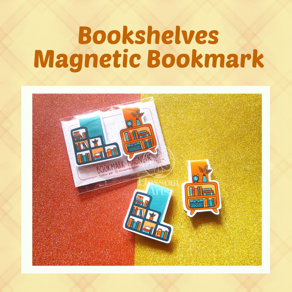 

Bookshelves Magnetic Bookmark