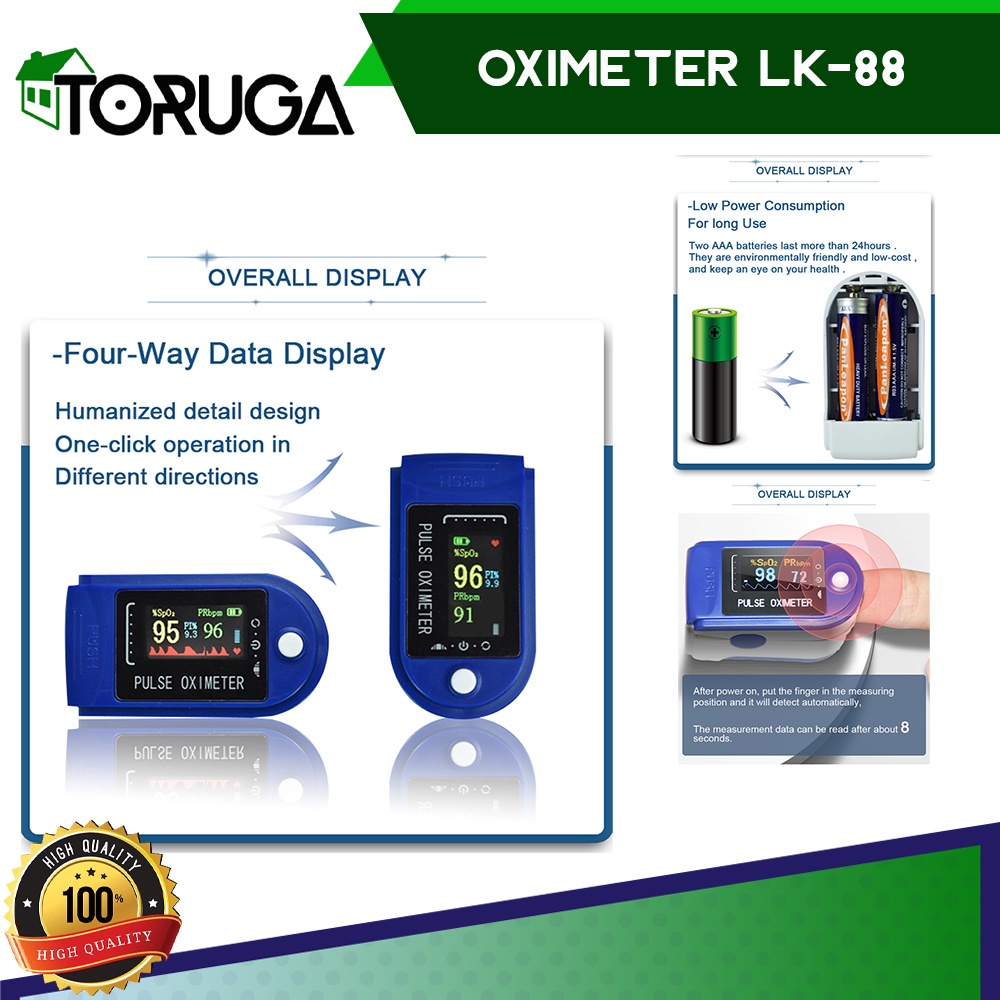 oxymeter pulse pengukur oksigen dalam darah dan detak jantung Oximeter LK88