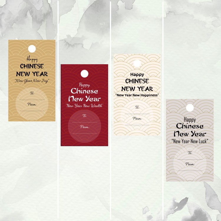 

Hang Tag Modern From To Imlek Gift Label Kartu Ucapan Chinese New Year