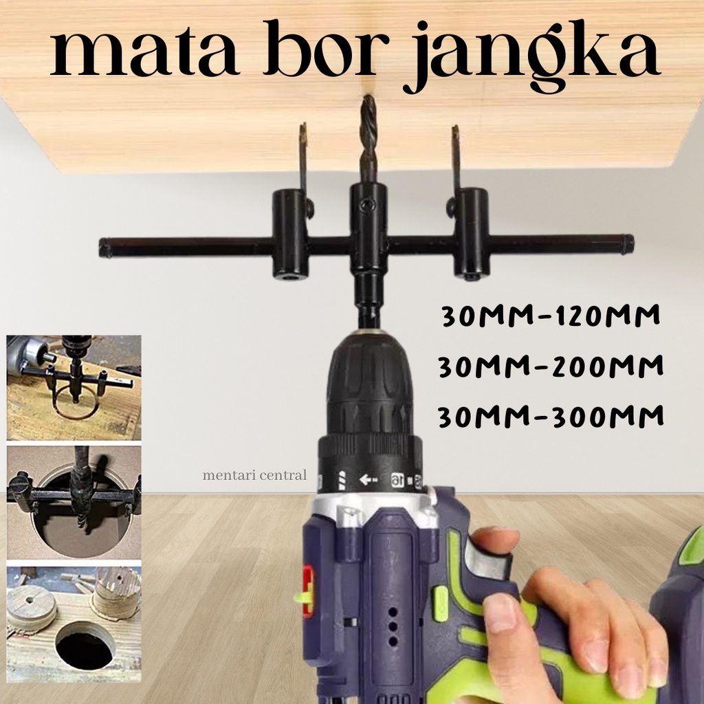 Mata Bor Kayu Jangka / Adjustable Circle Hole saw Cutter (ukuran pilih sesuai variasi)