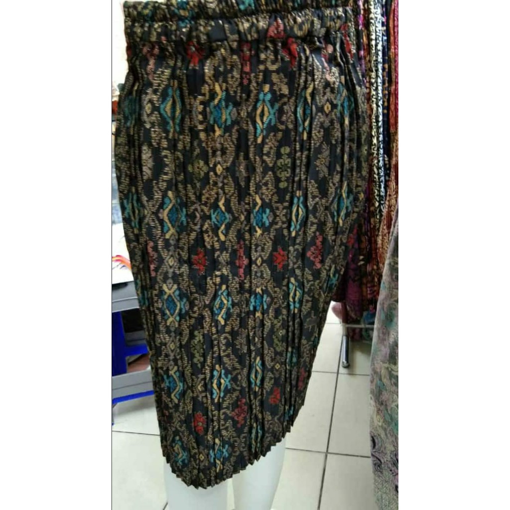 SB Collection Rok Plisket Cintia Pendek Midi Batik Jumbo Wanita