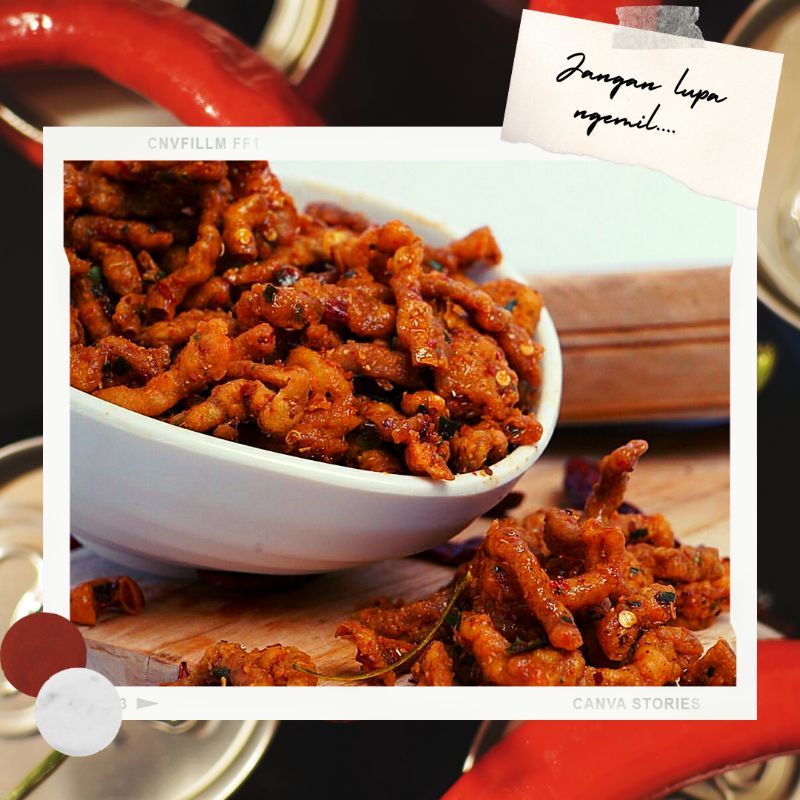 usus crispy pedas daun jeruk raja ngemil 2020