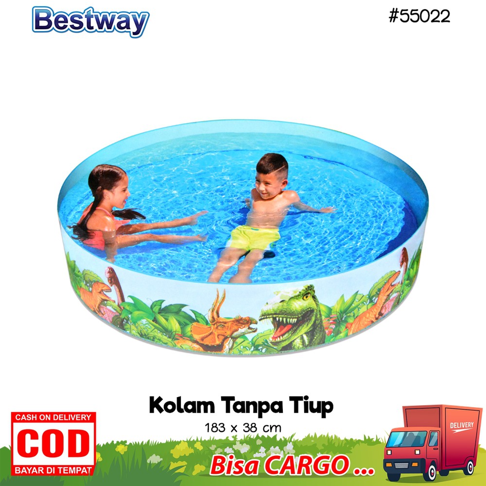 Bestway Kolam Anak Tanpa Tiup Uk 183m x 38cm Kolam Bestway Kolam Anak Tanpa Tiup Uk 183m x 38cm Kolam