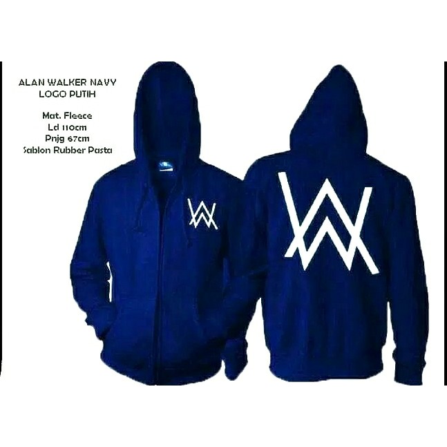 Jaket Alan Walker Premium /Jaket Hoodie /Jaket Cowok Cewek Keren - Hitam