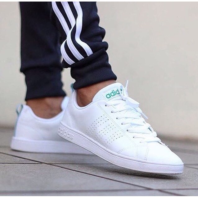 adidas neo advantage white green