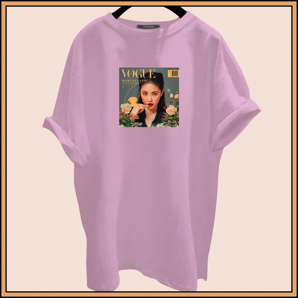 CALVIERO SHOP - BAJU KAOS ATASAN WANITA PRINT GIRL LIPS LOGO GALAXY PRINT