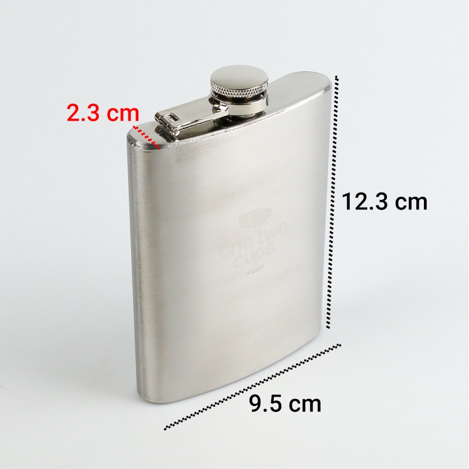 Botol Minum Wine Bir Flask Hip Square Shape 8oz Stainless Steel