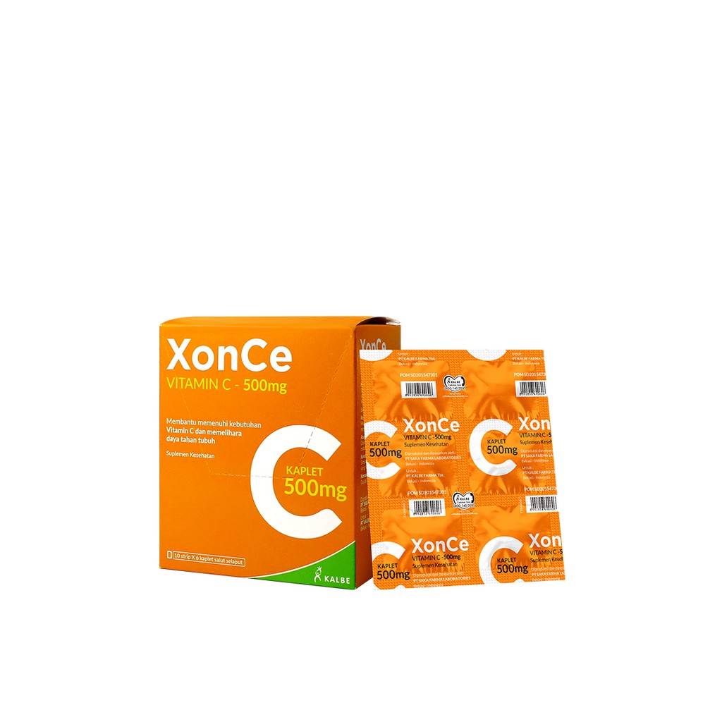 Xonce Kaplet Vitamin C 500mg - 1 Box isi 10 Strip @6 Kaplet