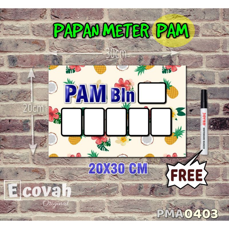 

Ecovah Papan Meter Listrik PLN PAM motif Unik - Tropical 03