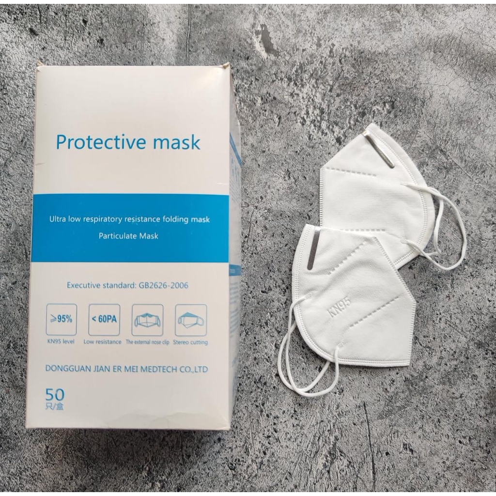 MASKER KN95 5PLY KAWAT LUAR - NON MEDICAL PROTECTIVE KN95 BOX ISI 50PC