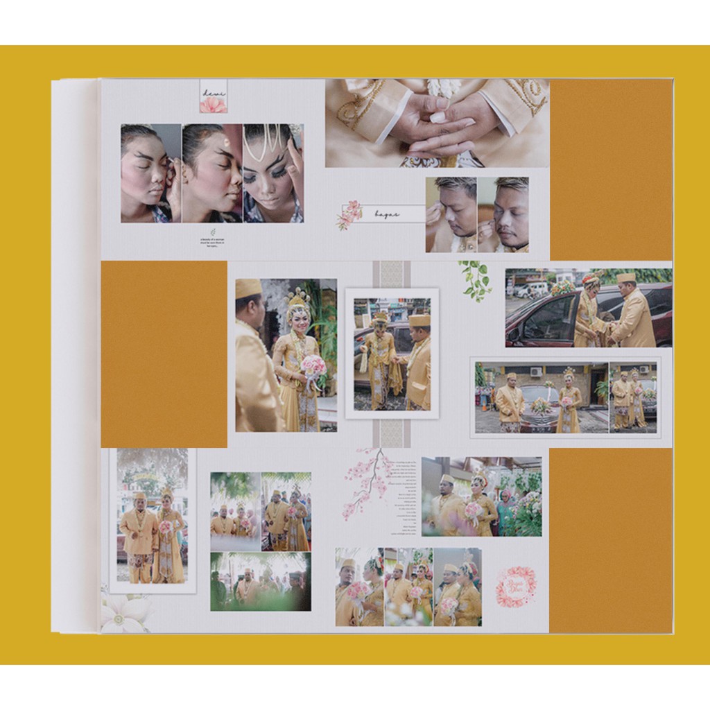 PSD template Wedding Magazine / Kolase / album photo uk. 25x30 sambung