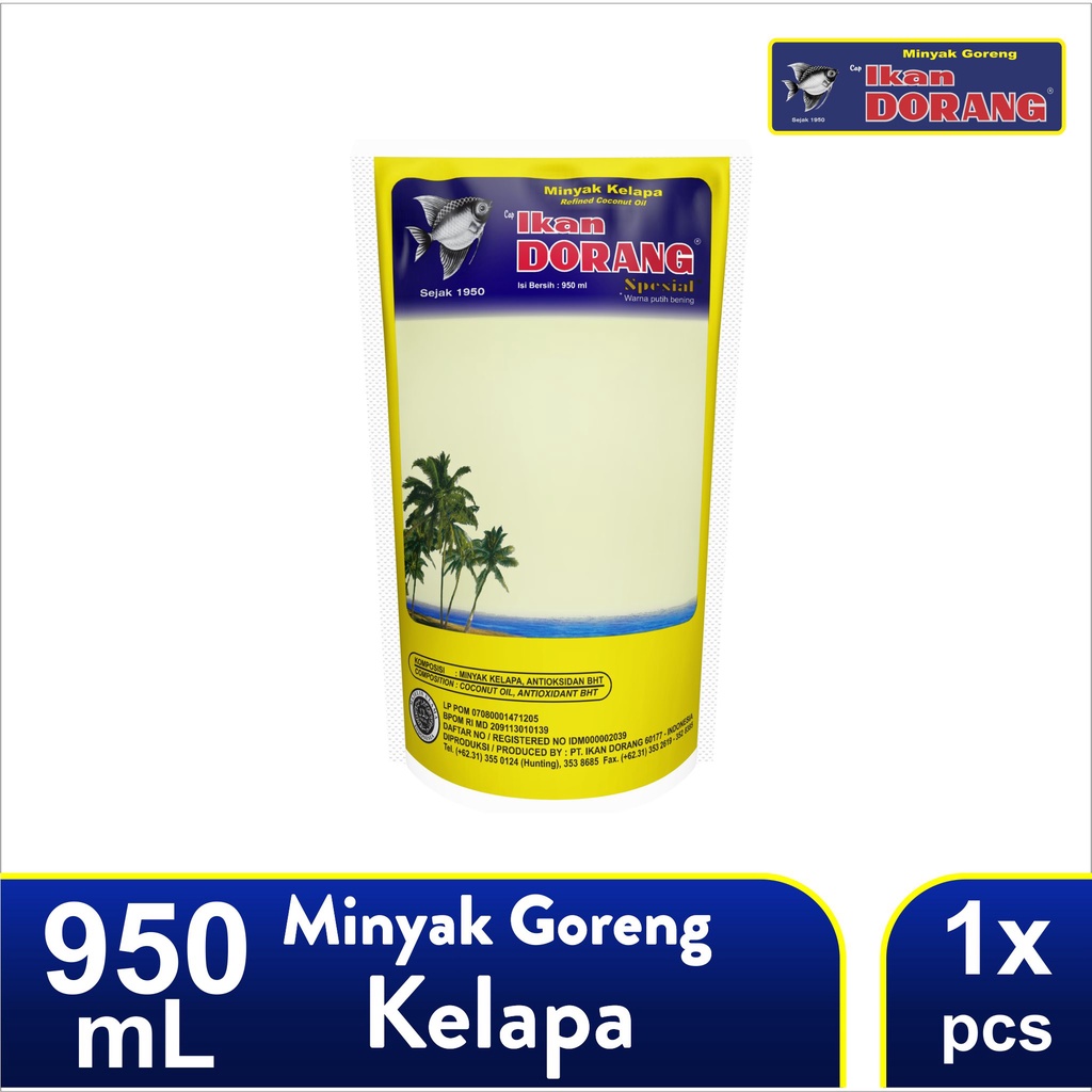 

Ikan Dorang Spesial - Minyak Goreng Kelapa 950 mL - (PCS)