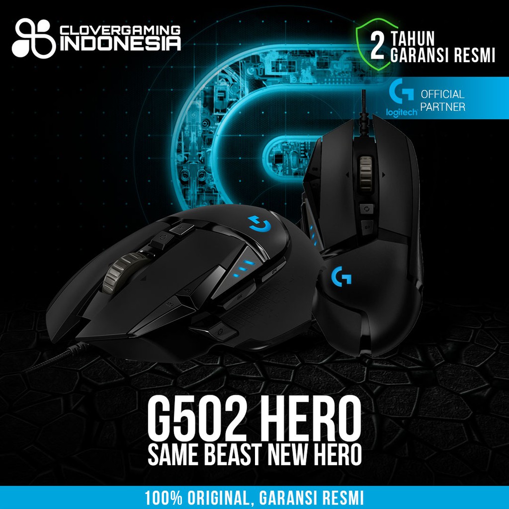 Logitech G502 Hero Gaming Mouse Original Garansi Resmi G-502 G 502