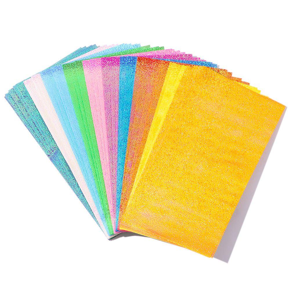 Suyo 50 Lembar Kertas Origami Glitter Multi Ukuran Warna Campur Untuk Dekorasi Scrapbook