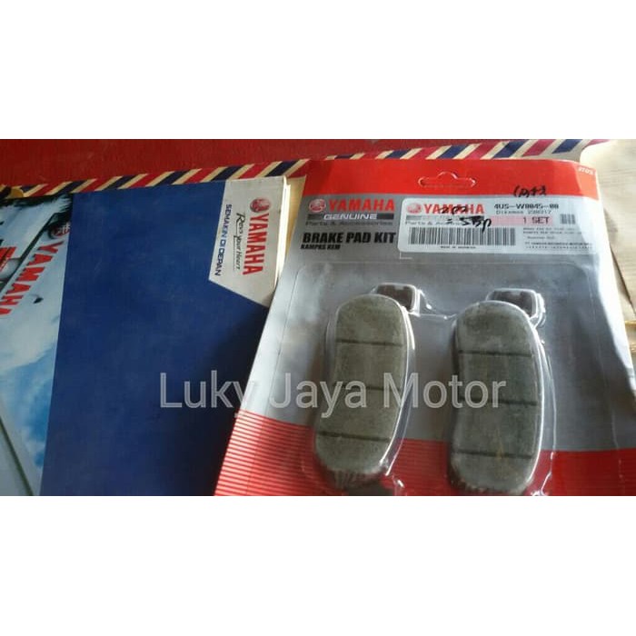 (100% YAMAHA ) KANVAS REM DEPAN (CAKRAM)/ BRAKE PAD (4US) SCORPIO-Z BARU, ORIGINAL Mantap