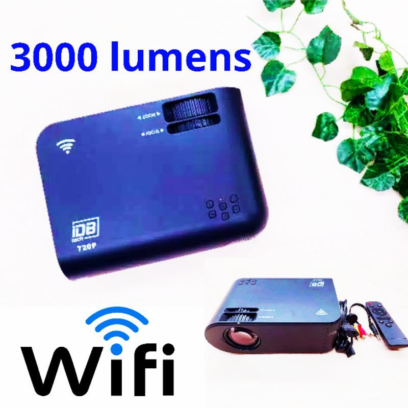 Proyektor IDBTECH W38 MINI WIFI projector FHD/1280x720P 3000 Lumens 3D HD 1080P