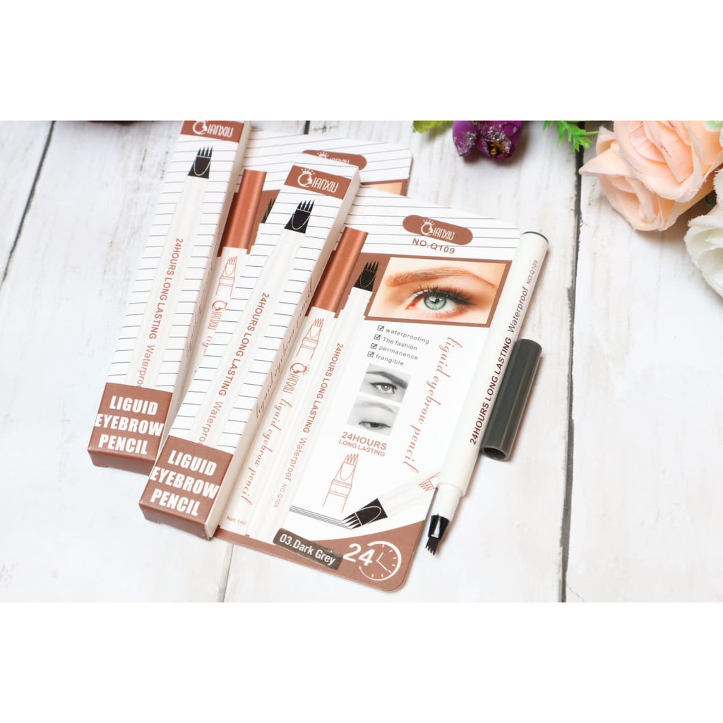 [PER LUSIN/DAPAT 12 PCS] QIANXIU Liquid Eyebrow Pencil 24 Hours Long Lasting