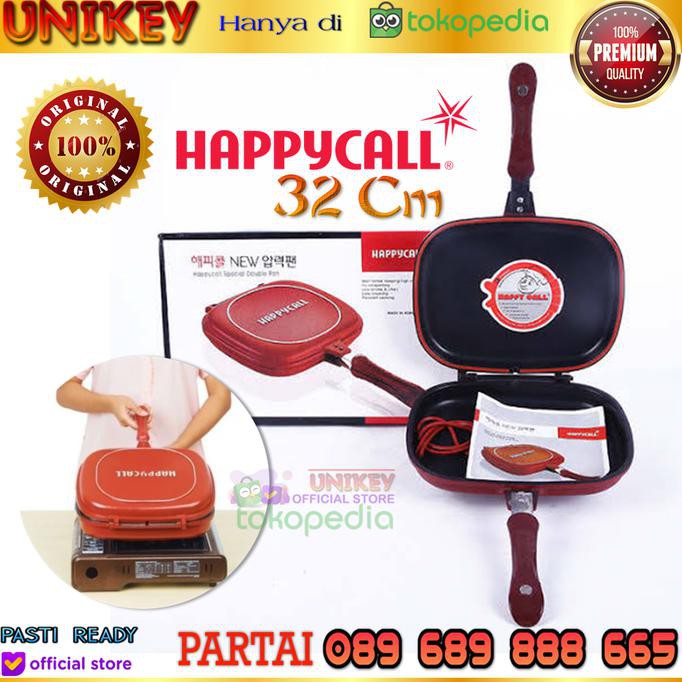 Happy Call Dessini 32 Cm Made In Italy Grill Double Sided Pan - Terbaik 