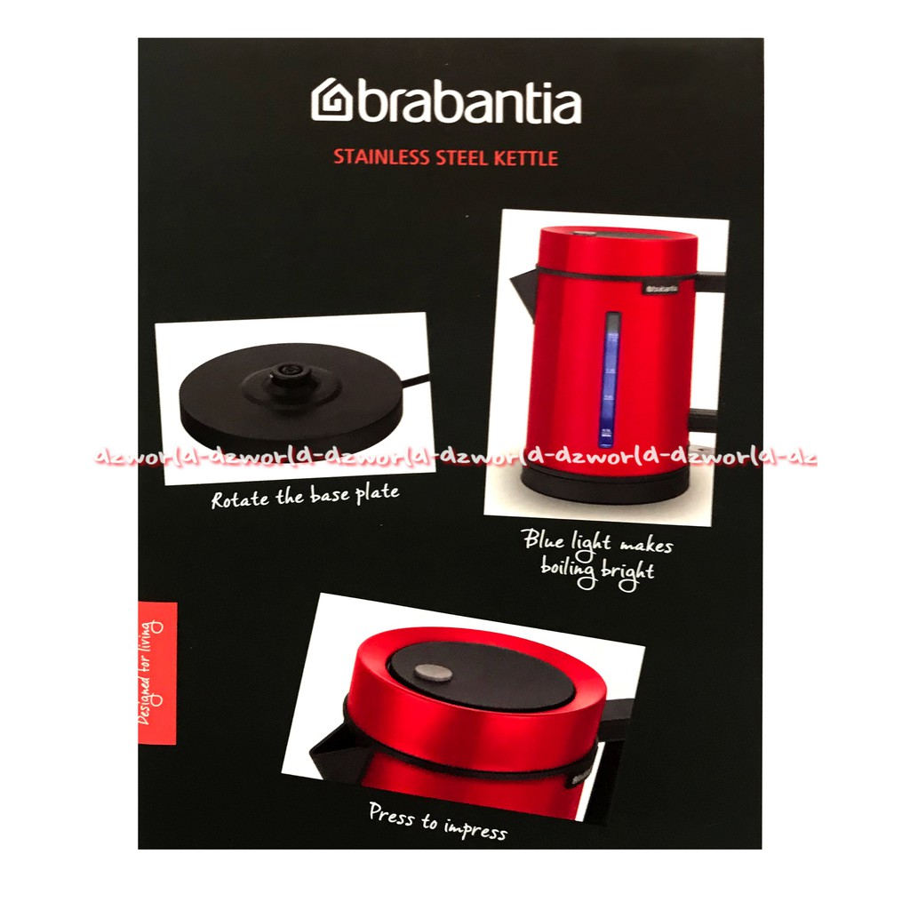 Brabantia Kettle Teko Listrik Kapasitas 1.7 Liter Stainless Steal Teko Pemanas Air