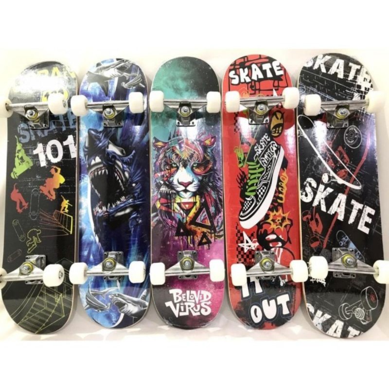 Skateboard Amplas XL Dewasa Pro Maple / Skateboard Besar 3108 Roda PU Karet Antislip