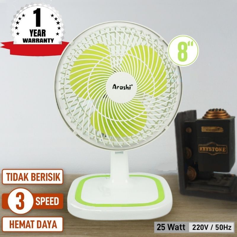 Kipas Angin Duduk Meja Deskfan Arashi ( 8 INCH ) General Fan AR 138 / AR138