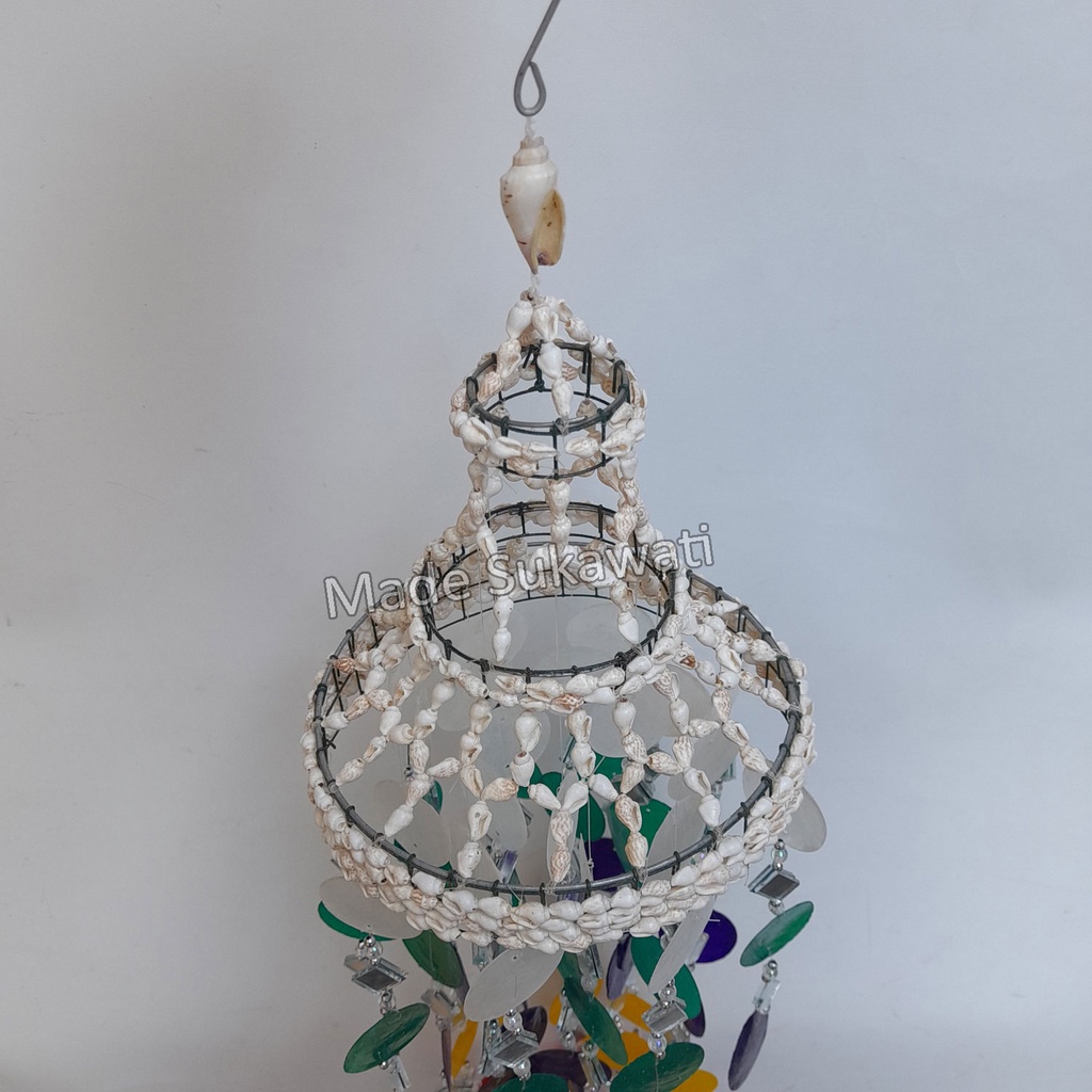 Hiasan gantungan lampion kerang diameter 15cm