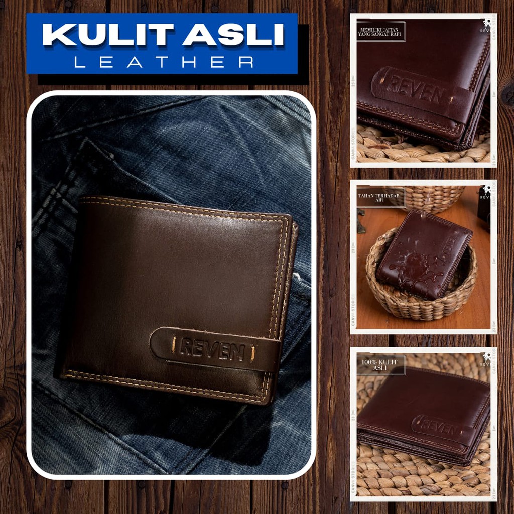  Dompet  Kulit Asli Pria Original Dompet  Lipat Branded Sapi 