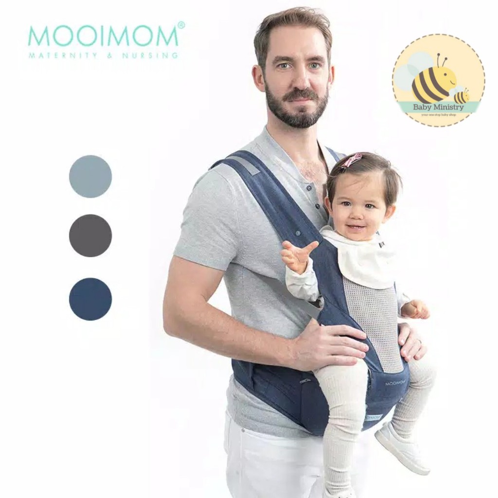 MOOIMOM Breathable Hipseat Carrier Gendongan Bayi (BABY MINISTRY)