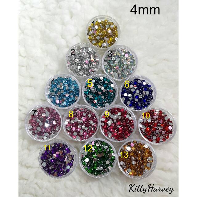 Rhinestone / Gemstone 4mm isi 1000