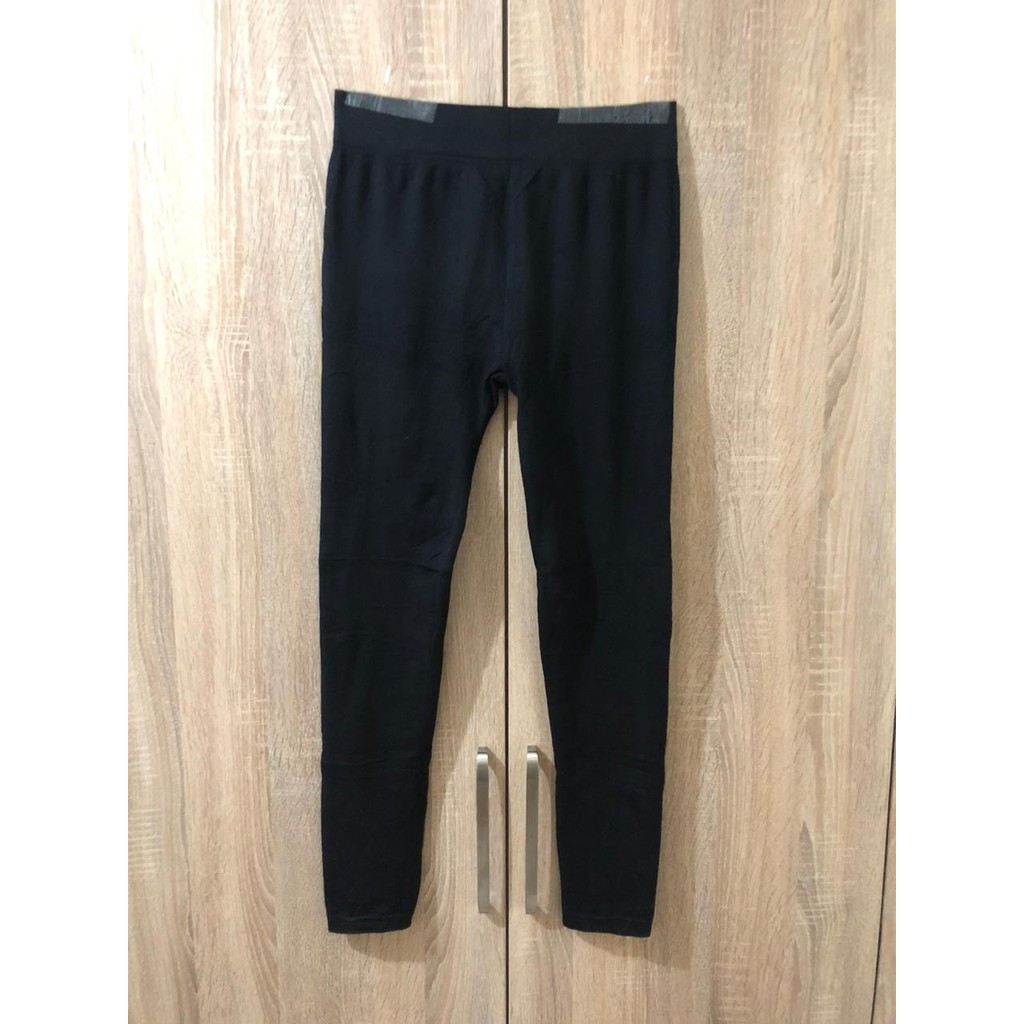 Legging Wanita Up To XL Import Premium Stretch Panjang Bahan Halus Tebal Black R66