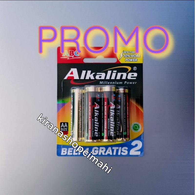 ABC Alkaline AA isi 6 pcs / AA / baterai / battery / batu batre