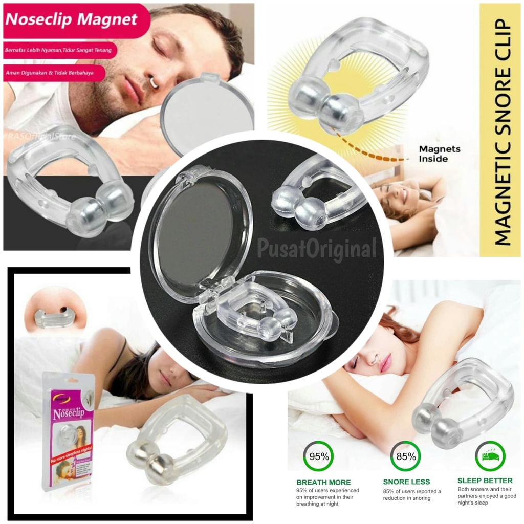 Snore Stopper Nose Clip With Magnetic Alat Anti Ngorok Anti Dengkur Original