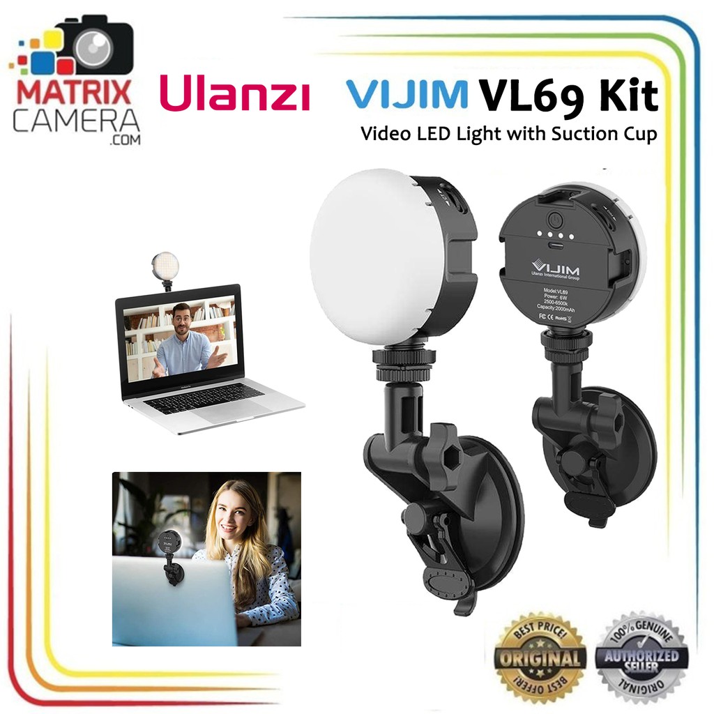 Ulanzi VL69 Kit Lampu LED Portable Video Light for Video Vlogging etc.
