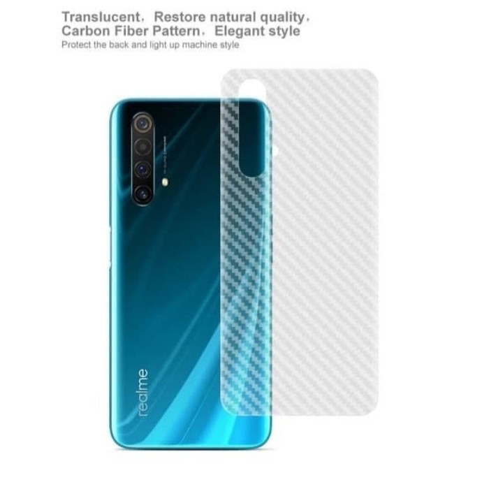 REALME 7 7i C17 Garskin Carbon Stiker Anti Jamur Pelindung Belakang Tempelan HP
