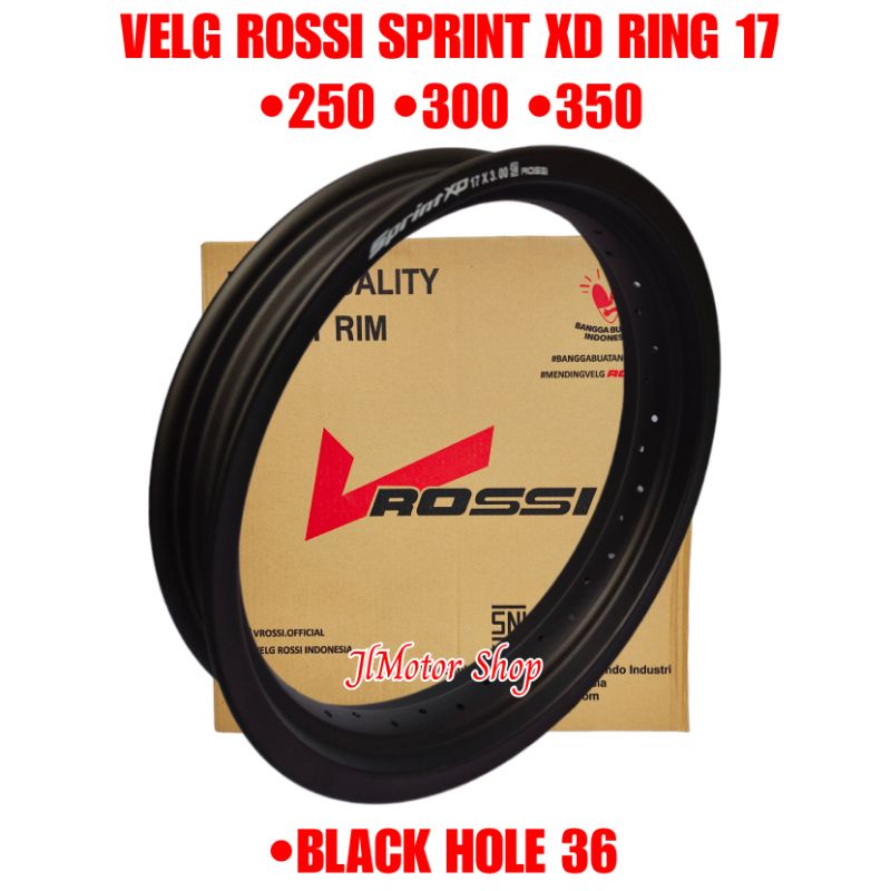 Sepasang Vleg Velg 250 350 R 17 Rossi Sprint XD Pelek Velg Rossi Tapak Lebar 250 350 17 Sprint Xd