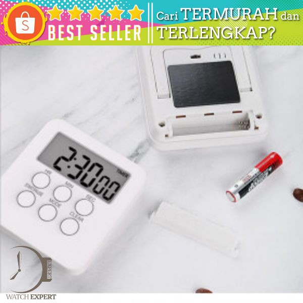 Aihogard Timer Mini Digital Dapur Countdown Timer - II6 - White