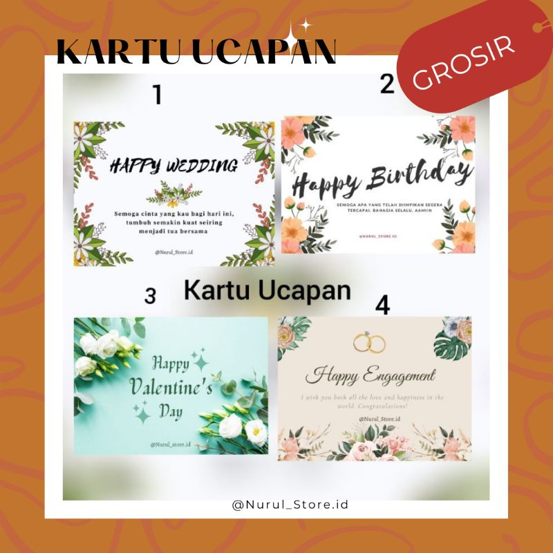 Jual Minimal Order Pcs Kartu Ucapan Unik Dan Lucu Kartu Ucapan Happy Wedding Happy