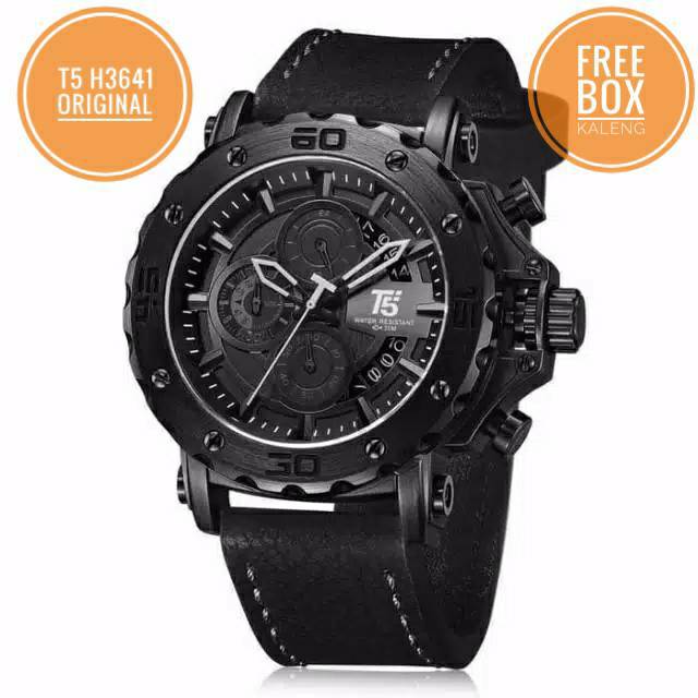 JAM TANGAN PRIA T5 H3641 CRONO AKTIF / BERGARANSI / FREE BOX KALENG