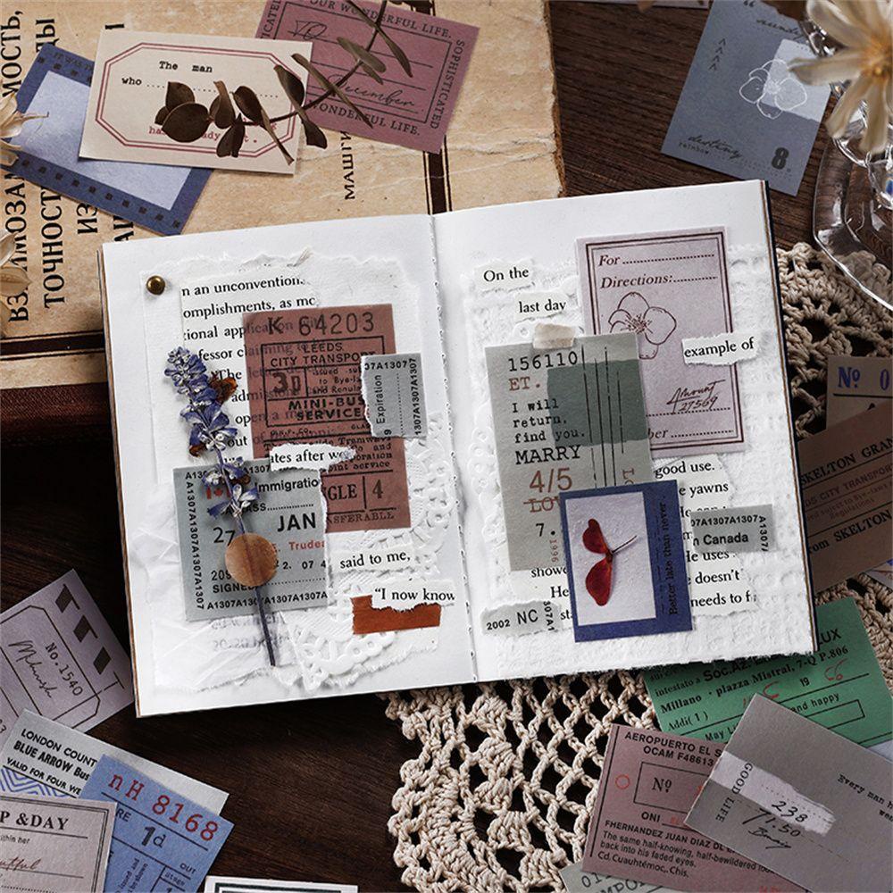 Populer 50pcs/lot Stiker Buku Tangan Akun Scrapbooking DIY Evening Breeze Series