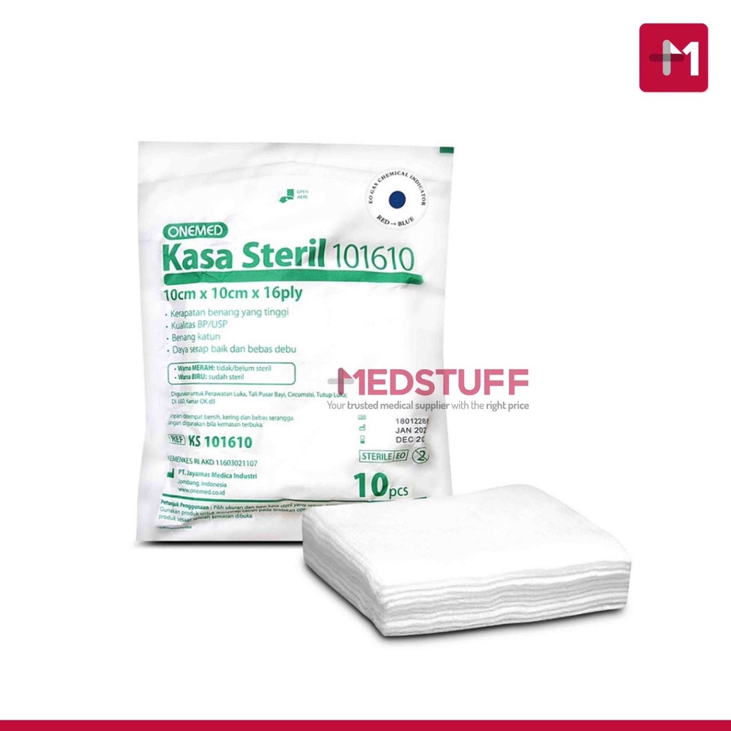 Kasa Steril 101610 Onemed Kasa Steril Onemed 10x10cm 16ply isi 10s
