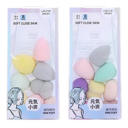 BEAUTY BLENDER MINI ISI 8 PCS Mini Sponge Kecil Small Size Mini Spons Make Up Sponge